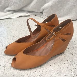 Jeffrey Campbell Regina wedges vintage vibe sz 9